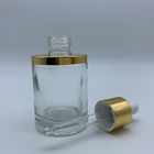 Round Shape Essential Oil Serum Skin Care Bottle 30ml 50ml Clear Glass Dropper Bottle
